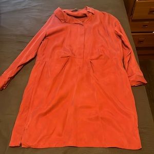 cos, orange shrit dress,size S